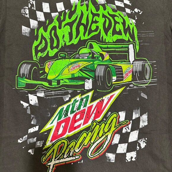 Mountain‎ Dew Racing Mens Size S Gray ‘Do The Dew’ Race Car T-Shirt NWT - Picture 2 of 4